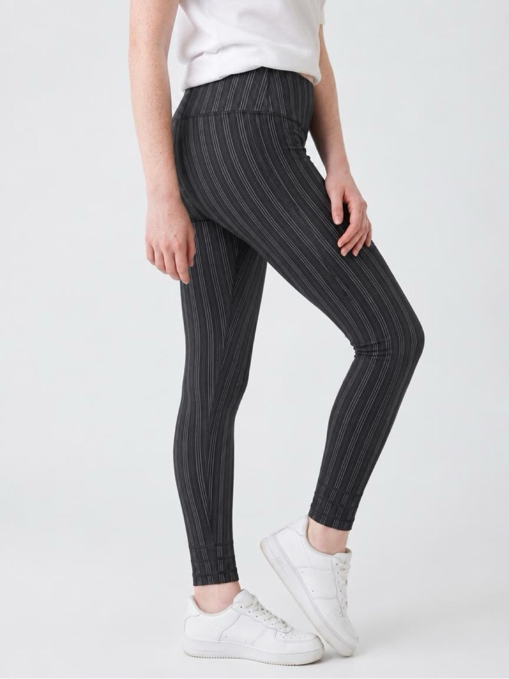 Black Pinstripe Leggings